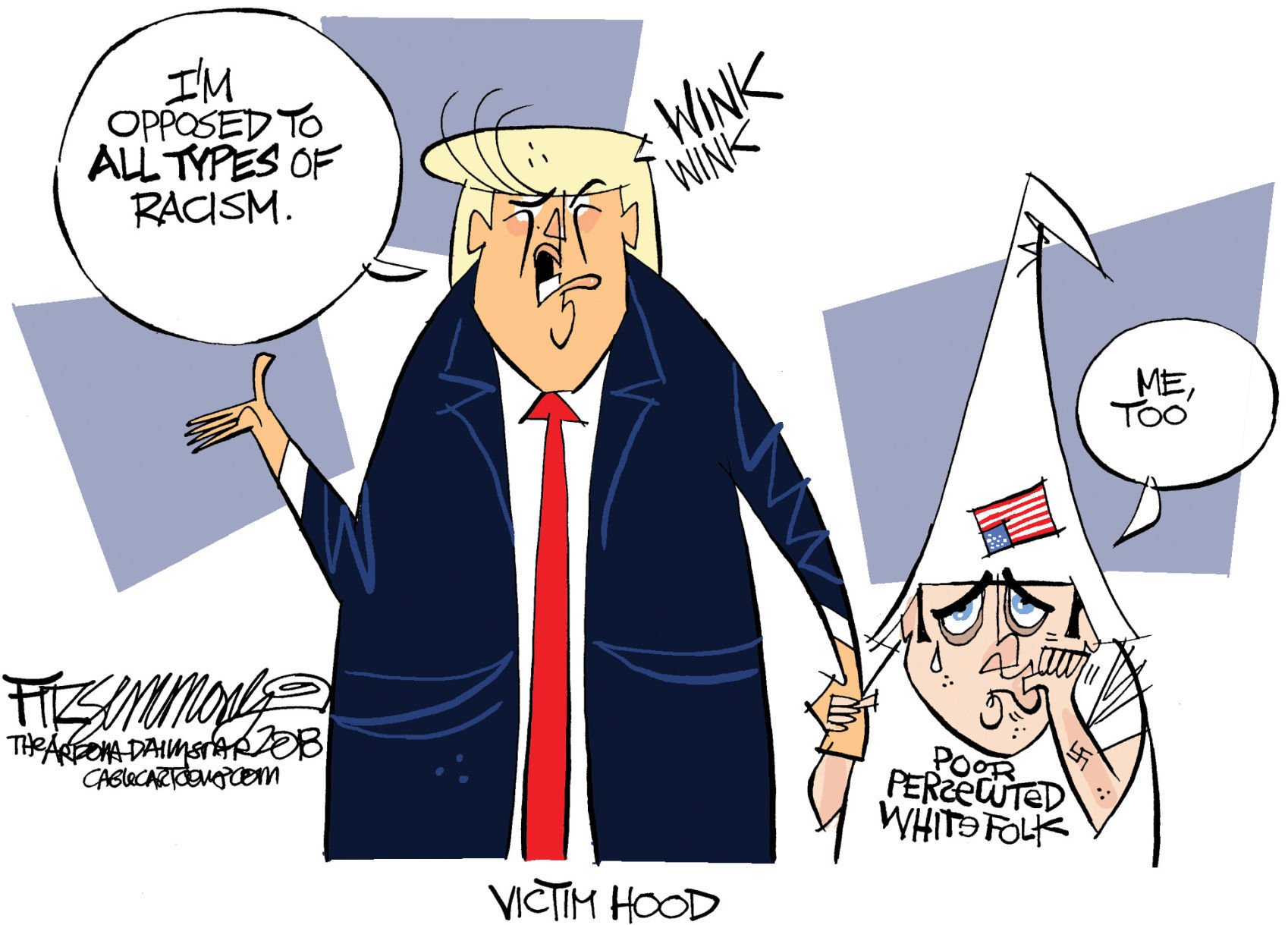 Daily Fitz Cartoon: Who's a racist?